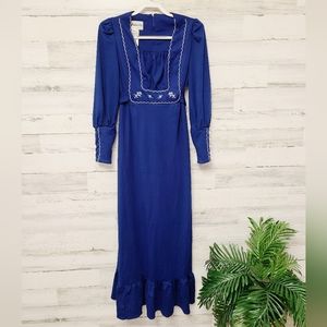 Vintage Mikey Jr's of California Long Blue Dress